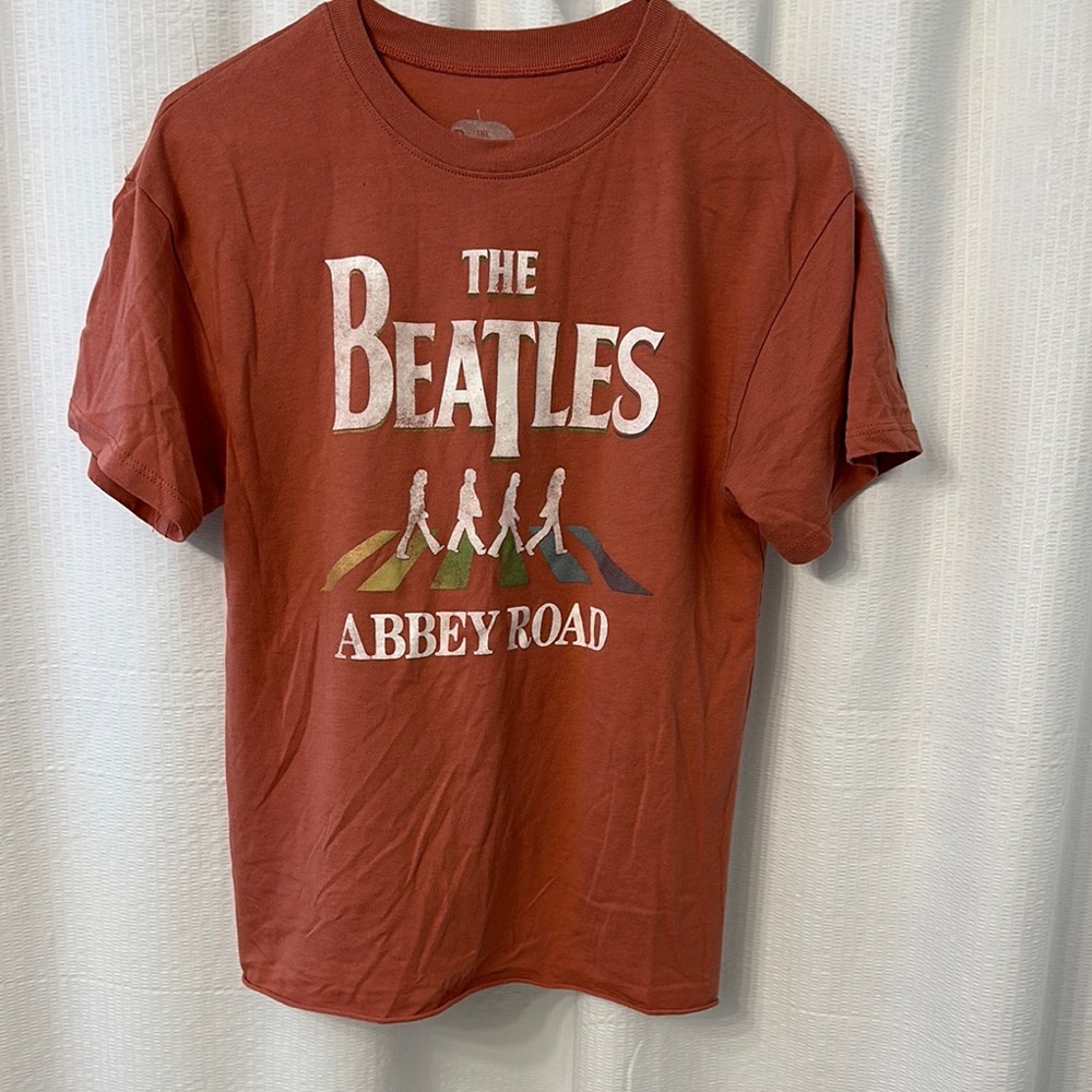 The Beatles Orange Abbey Road Short Sleeve Tee